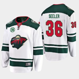 Herren Minnesota Wild Eishockey Trikot Nick Seeler #36 Auswärts Weiß with BN Patch